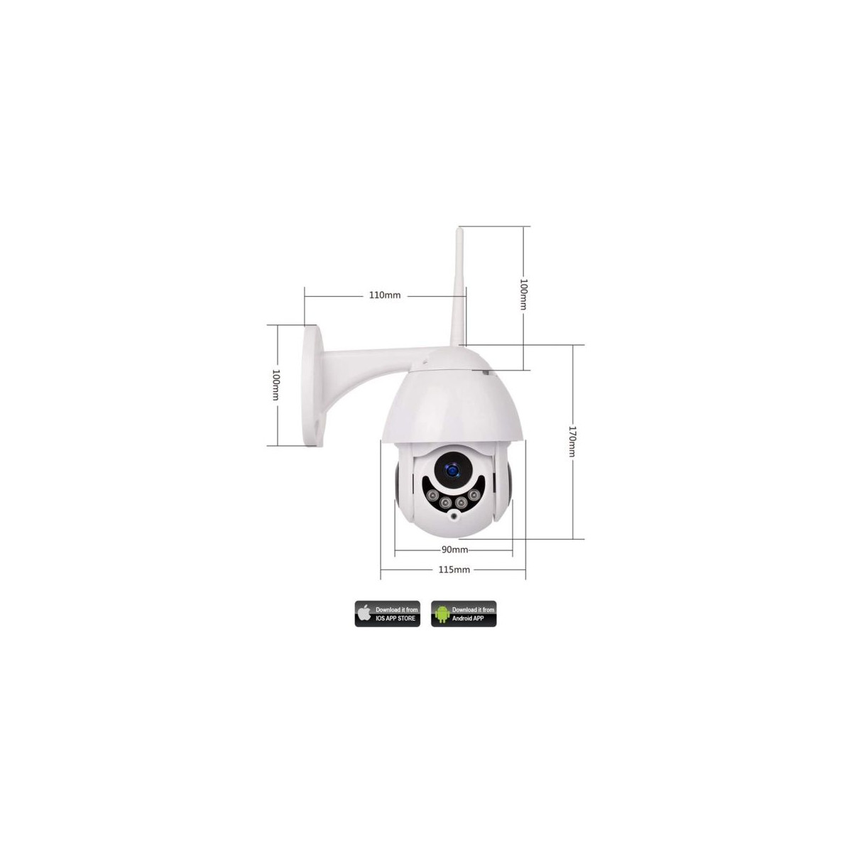 Telecamera IP WiFi 1080P full HD IP66