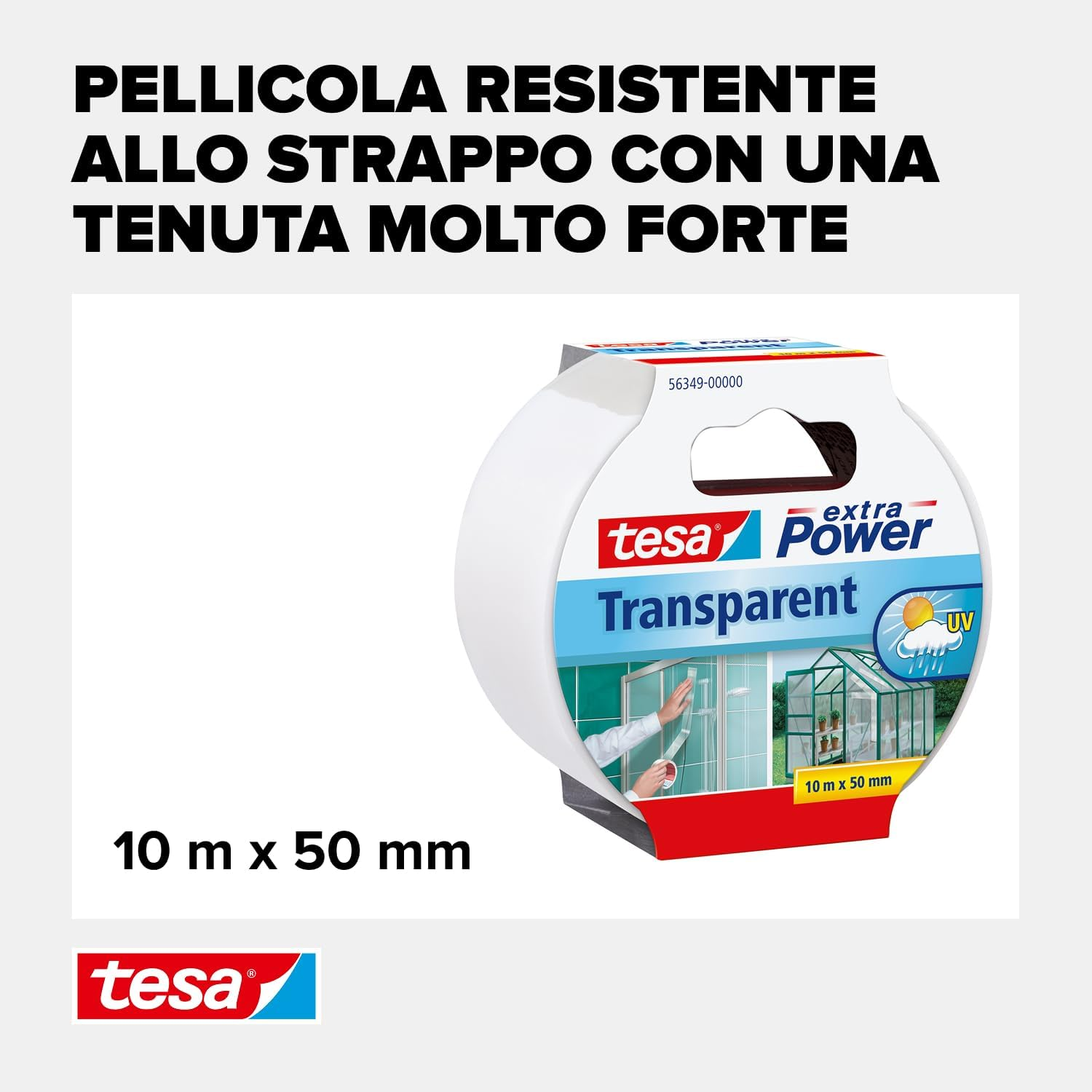 Tesa 56349-00000-03 Nastro da Riparazione in Polietilene, Trasparente, 0m: 48mm