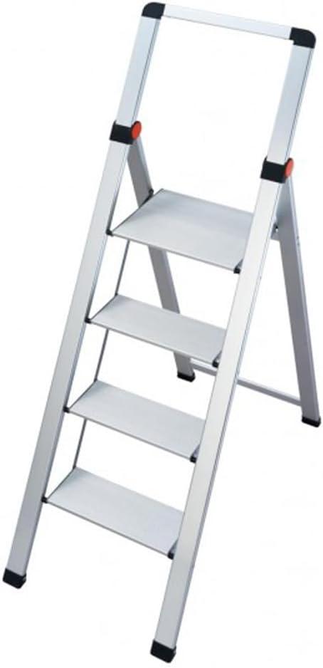 SGABELLO 4 GRADINI IN ALLUMINIO CON PARAPETTO ALTO