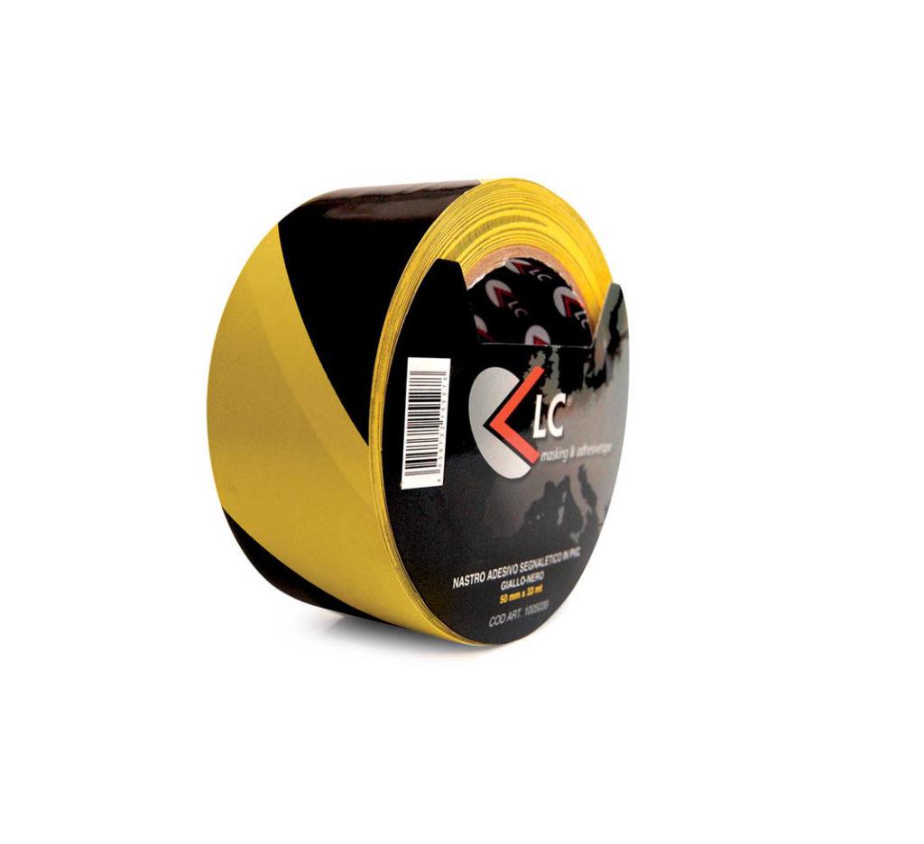 NASTRO ADESIVO 50X33 MT. SEGNAL. PVC GIALLO/NERO