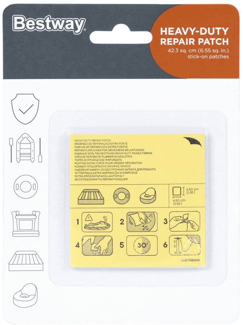 Bestway 62068 Toppe di riparazione rinforzate 6.5 cm x 6.5 cm - confezione da 10