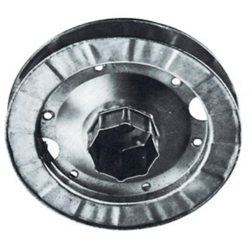 PULEGGIA ZINCATA CM.22 PER RULLO OTTAGONALE LISCIO