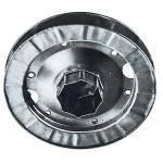 PULEGGIA ZINCATA CM.22 PER RULLO OTTAGONALE LISCIO