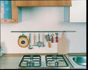 BARRA APPENDIMESTOLI IN KIT tubo finitura cromo