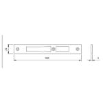 CONTROPIASTRA '038030' mm 180 x 24 x 3