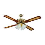 VENTILATORE SOFF."OLD AMERICA"C/TELEC+4 LUCI