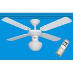 VENTILATORE A SOFF.BIANCO C/TELEC+LUCE D.105