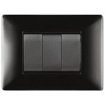 PLACCA LIFE Q MOD.LIVING PLAS.NERO 3P