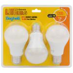 LAMPADA LED BEGHELLI CF.3PZ GOCCIA E27 12W L.CALDA