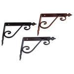 MENSOLA FERRO BATTUTO CM23 NERO MARTELLATO -REG37