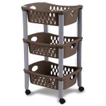 CARRELLO "OTELLO" 3 PIANI GRIGIO/TORTORA CM 30X40X70H STEFANPLAST
