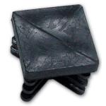 PUNTALI ALETTATI QUAD. PLAST. NERA MM.30X30*