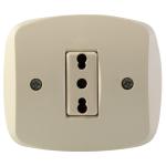 PRESA BIVALENTE INCASSO "BASIC" 10/16A AVORIO MAURER