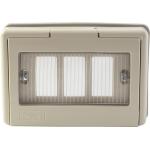 PLACCA PER ESTERNO CON PORTELLO IP44 3P AVORIO MAURER