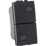 PULSANTE DOPPIO PER SERRANDA LIVING "PLUS" MAURER 10A GRIGIO