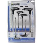 CHIAVI ESAGON. A T IN SERIE MAURER PLUS 6PZ - CF. BLISTER