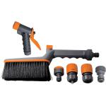 SPAZZOLA LAVAGGIO C/LANCIA E RACCORDI PAPILLON SET 6PZ - CF. IN BLISTER