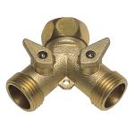 PRESA A DOPPIO RUBIN.OTTONE PAPILLON 3/4"M - CF. IN BLISTER