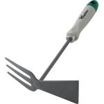 ZAPPETTA QUADRA/TRIDENTE ACCIAIO VERNICIATO MANICO PVC PAPILLON