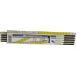 DOPPIOMETRO LEGNO BETULLA BIANCO/GIALLO MAURER PLUS 10ASTE - CF. SCATOLA