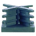 PUNTALI ALETTATI QUAD. PLAST. NERA MM.20X20