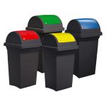 BIDONE IMMONDIZIA Lt. 50 - grigio/giallo