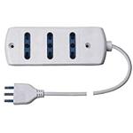 MULTIPRESA 3 USCITE P17/11 CAVO 1,5 BIANCA POLYBAG+HEAD CARD