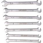 SET 7 PEZZI, MINI -CHIAVI FISSE A FORCHETTA DOPPIE, 3 - 5,5 MM