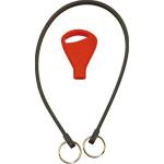 PORTACHIAVI CHIAVE BLOCK SHAFT "LACCETTO SILICONE + TESTA PVC"