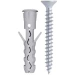 Tass.Nylon con bordo piu vite truciolare Busta 20 Pz Ø 5 x 25