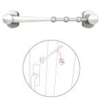 BLOCK AIR - BIANCO - LIMITATORE DI APERTURA IN METALLO ALTA RESISTENZA - BLISTER