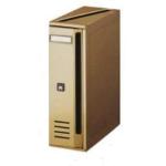 CASSETTA POSTALE SERIE 'CUBO' C1/R - cm 35 x 12 x H 25,5 bronzo