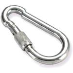 MOSCHETTONE DI SICUREZZA A VITE ZINCATO MM 10 L. MM.100