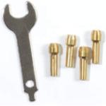 RIBIMEX PROMADA Mandrini per mini trapano, set 4 mandrini e 1 chiave RIF.0227