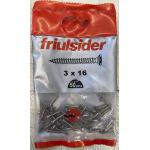 Vite truciol.univ. VBU TPS Zinc.Gialla fil.totale 50 pz Ø 3 x 16