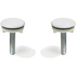 TAPPO COPRIFORO PER LAVELLO OTTONE BIANCO MM 50 CF. 2 PZ