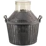 DAMIGIANA VETRO BOCCA LARGA C/CESTO PL. 5LT.RIV. PLA. S/TAPPO +CONAI VETRO