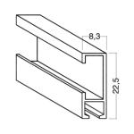 Binario alluminio mt. 2,50 ARGENTO