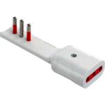 ROSI ADATTATORE 90° ULTRAPIATTO 10A 2P+T/PRESA 10A 2P+T BIANCO