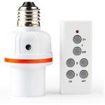 Proxe 710004 Porta Lampada con Telecomando, Bianco