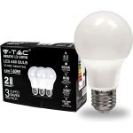 V-TAC Lampadina LED E27 8,5W A60 3000K (Box 3 pezzi)