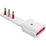 ROSI ADATTATORE 90° ULTRAPIATTO 16A 2P+T/PRESA 16A 2P+T BIANCO