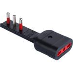 ROSI ADATTATORE 90° ULTRAPIATTO 16A 2P+T/PRESA 16A 2P+T NERO