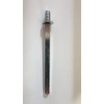 FERRO QUADRO NIPLEX M10 FOLLE ZINCATO BIANCO 8X120