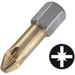 wolfcraft 2 inserti Torsion TiN, a croce (PZ 2) I 1326000 I Inserti Torsion TiN di diverse dimensioni