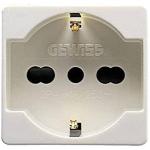 PRESA ITALIANA /TEDESCA 'SYSTEM' 'GW20246' 10/16A 250V 2P+T - BIANCO