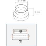 RIDUZIONE PER AERAZIONE D. 150-121 ABS F/M- BIANCA 'CRC150B'