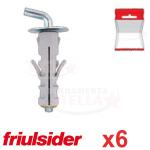 TASSELLO ANCORANTE GANCIO CORTO IN NYLON 9 X40 GANCIO CORTO IN BLISTER 6 PEZZI