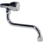 RUBINETTO A VITE LAVELLO A PARETE OTTONE CROMATO 1/2M