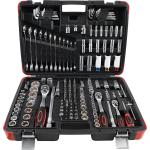 CASSETTA 176 PEZZI, CON BUSSOLE SURFACE DRIVE E CHIAVI COMBINATE A CRICCHETTO